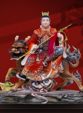 汉白玉家用麒麟太子哪吒三太子