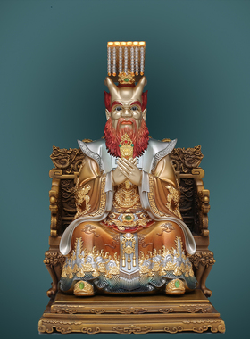 纯铜龙王爷像工艺品摆件中式客厅