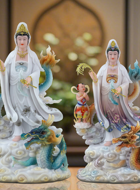 站龙观音佛像汉白玉观音菩萨