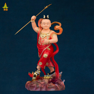 树脂汉白玉三太子红孩儿神像圣婴大王善财童子家用供奉佛像摆件
