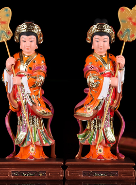 左右宫女玉帝王母侍女神像
