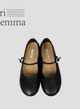 Ari Gemma｜气球·磨砂头层牛皮复古感圆头极简设计手工玛丽珍