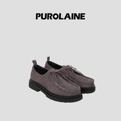 PUROLAINE 朴羚·费尔岛系列设计感百搭通勤莫卡辛乐福鞋袋鼠鞋