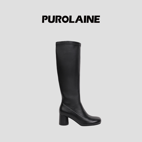 PUROLAINE·Frame设计师精致显瘦高筒长筒气质时髦弹力长靴
