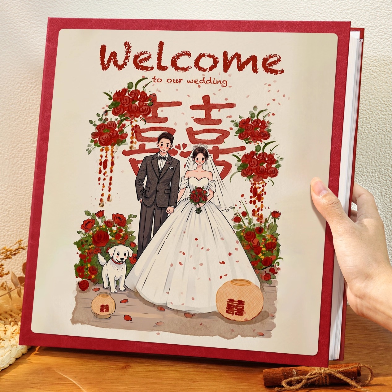 结婚礼跟拍相册本纪念册大容量情侣6寸照片收纳册5寸插页混装相簿