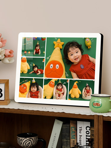 创意摆台照片定制diy加相框打印放大挂墙高级感摆件宫格宝宝组合