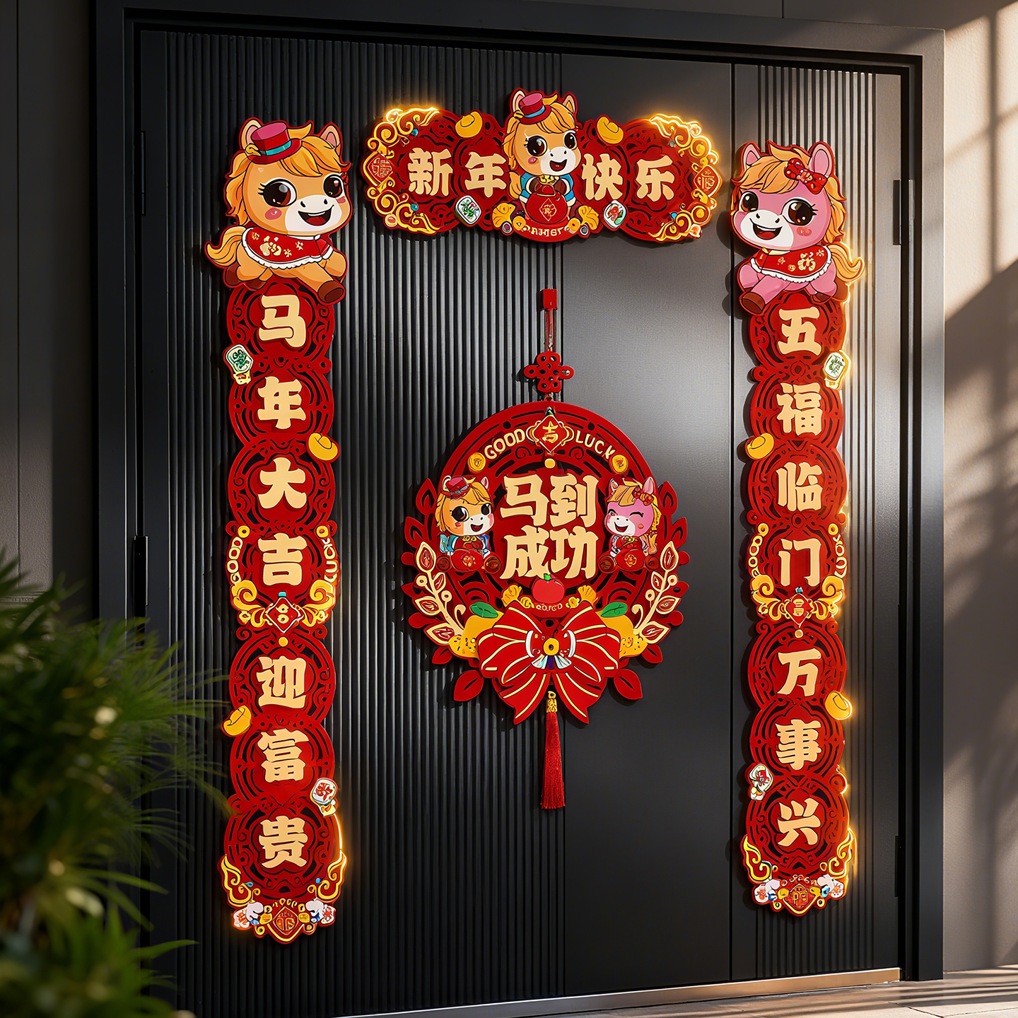 悠乐美磁吸对联家用过年入户春联