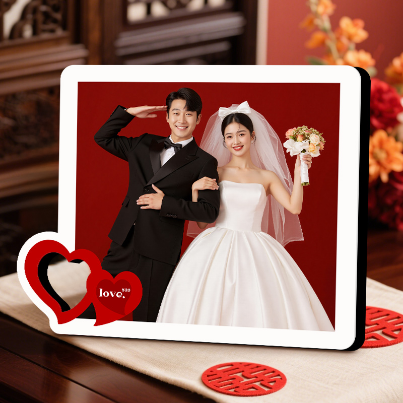 情侣相框定制diy洗照片做成摆台结婚照高级感创意礼物送女生520