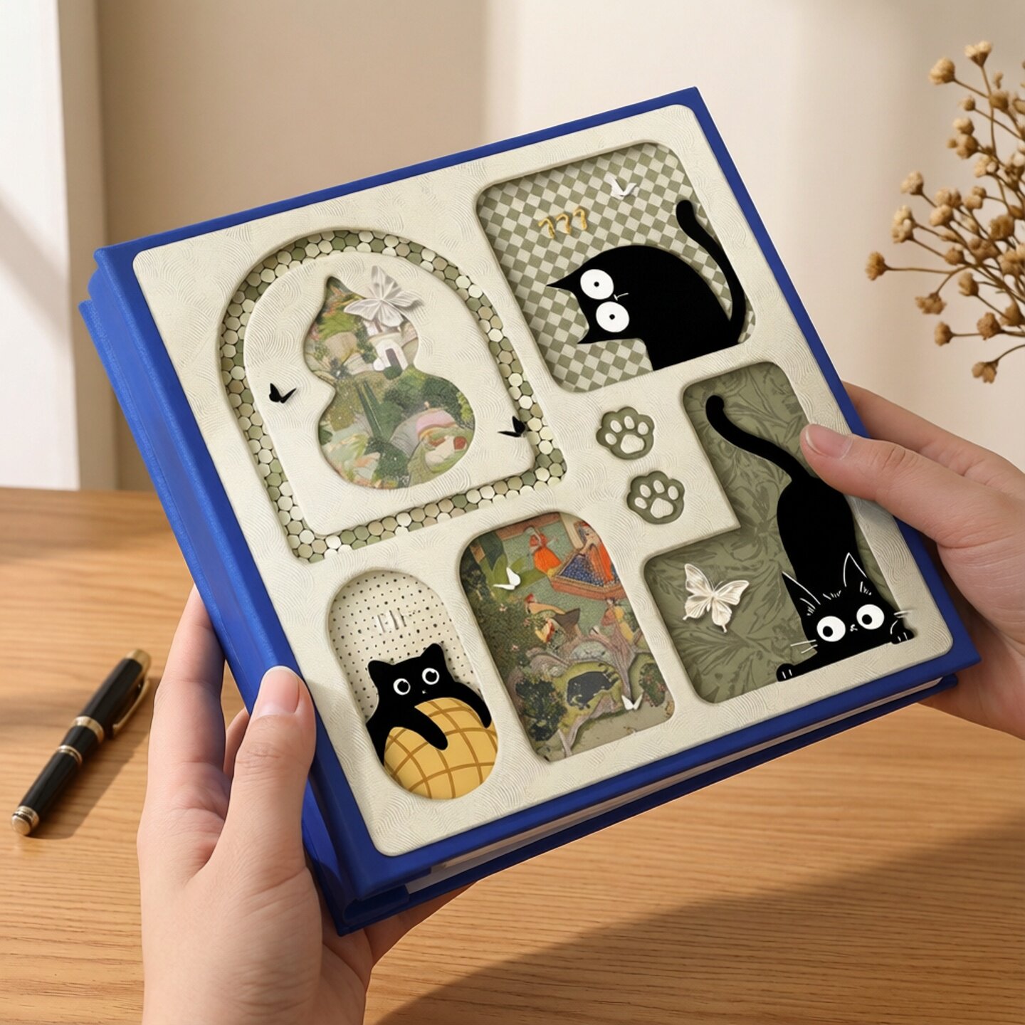 diy覆膜相册本大容量5寸6寸7拍立得照片收纳自粘式情侣影集册相簿