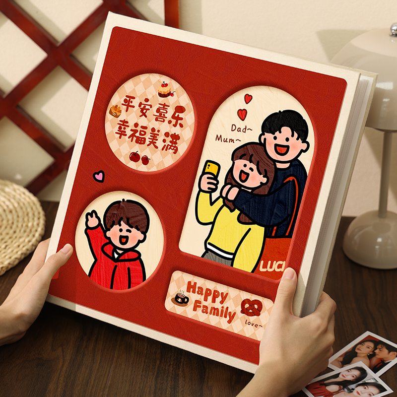 混合尺寸横竖过塑相片收藏册宝宝