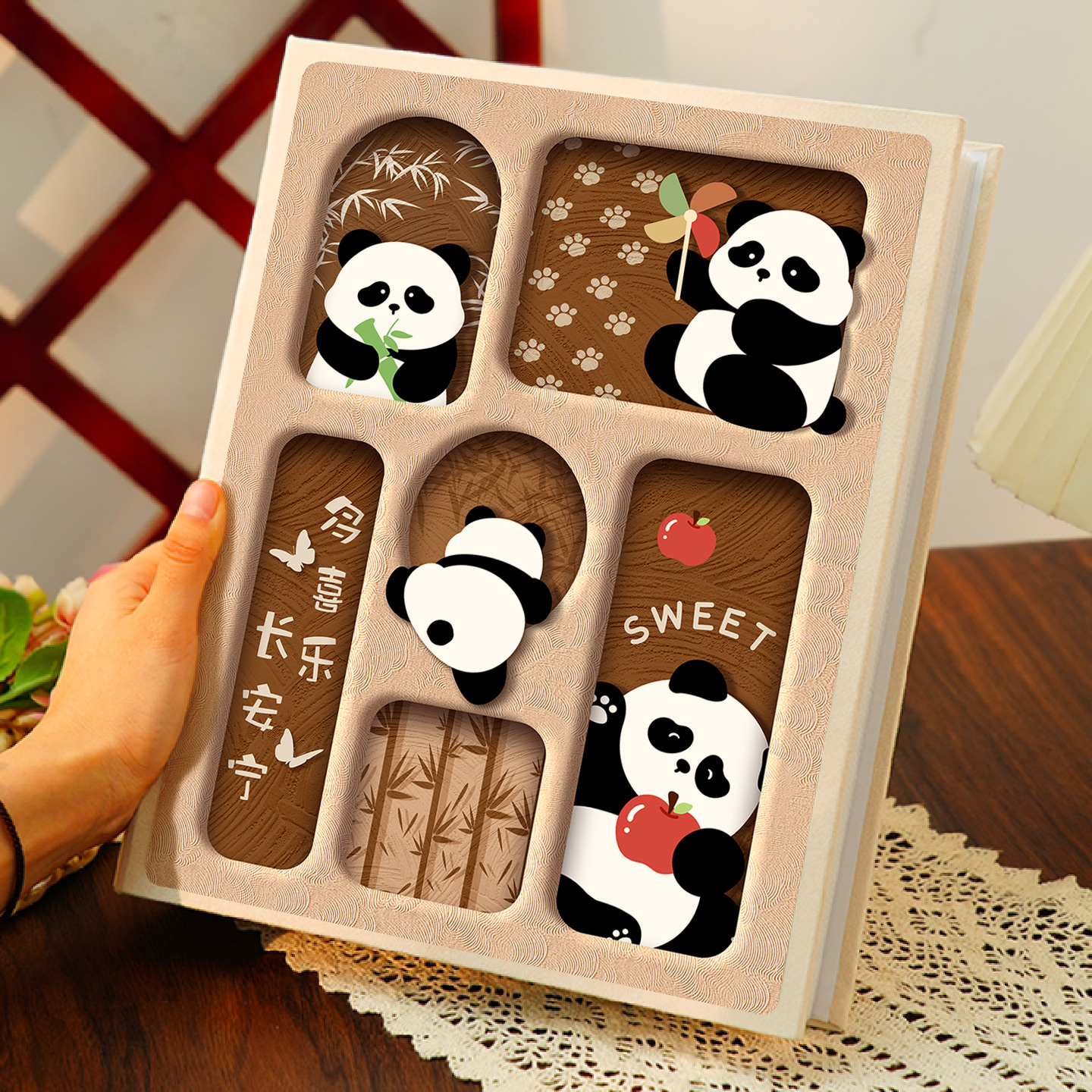 卡通插页式儿童成长大容量相册