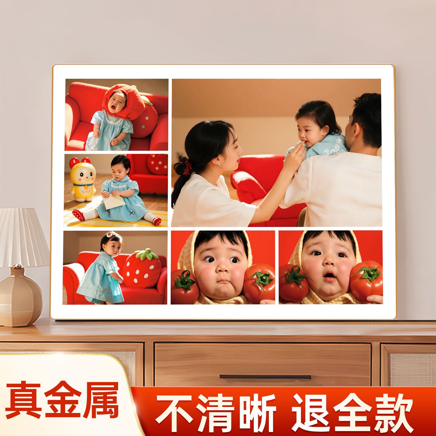 大相框挂墙高级全家福照片展示墙