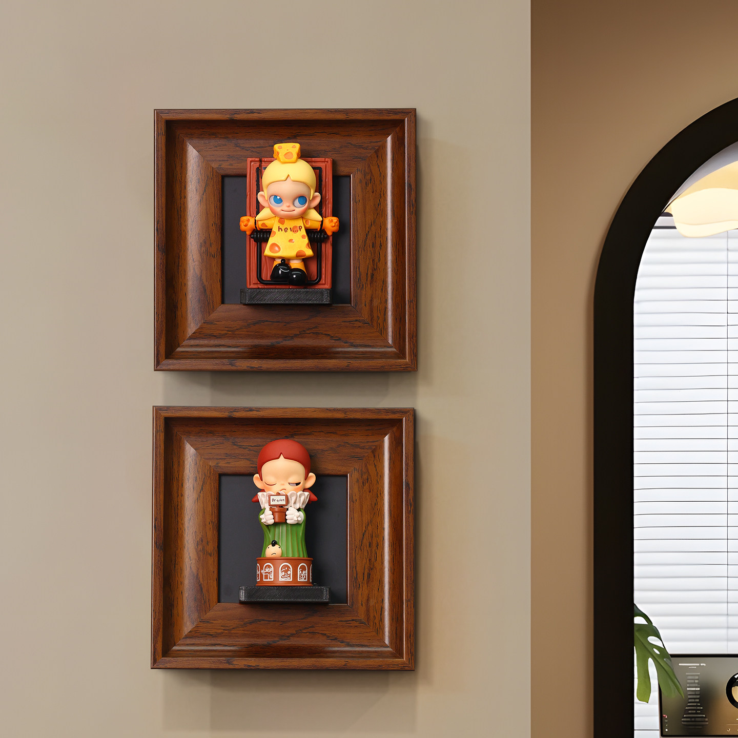 盲盒相框收纳单个展示架磁吸挂墙小野泡泡玛特造景diy装裱壁挂式,收纳整理,手办收纳盒,淘宝优惠券,粉丝福利购,淘宝优惠卷