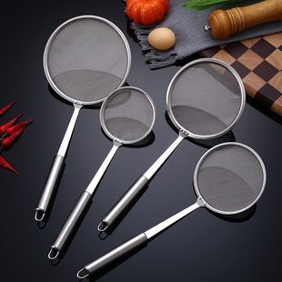 超加密滤油勺304不锈钢油脂过滤网漏勺100目油筛网捞油渣厨房隔油