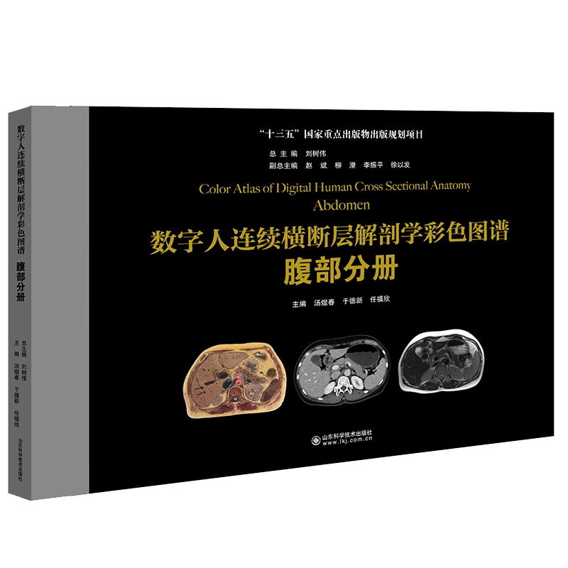 现货正版精装 数字人连续横断层解剖学彩色图谱 腹部分册 汤煜春等 山东科学技术出版社9787572306778