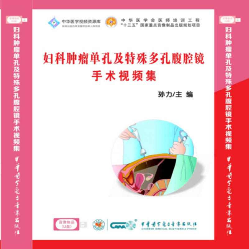 现货正版 妇科肿瘤单孔及特殊多孔腹腔镜手术视频集 U盘 孙力 中华医学电子音像出版社 9787881093437
