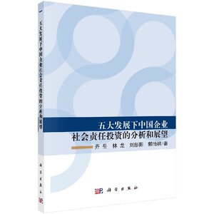 正版现货 五大发展下中国企业社会责任投资的分析和展望 齐岳 著 科学出版社