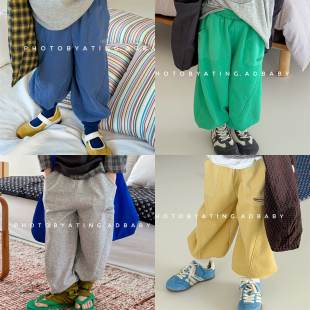 秋款 卫裤 男女童束脚运动裤 宝宝时尚 潮 儿童韩版 百搭宽松哈伦裤 春装