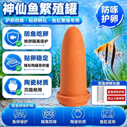 七彩鱼产卵繁殖陶罐超级繁殖桶