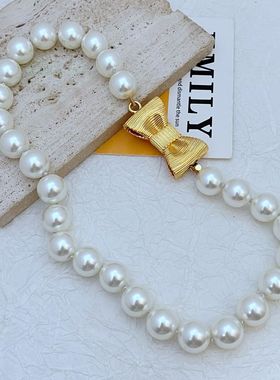 金属珍珠女式珍珠项链