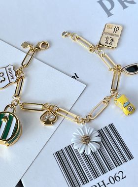 女式金属珐琅釉时尚手链