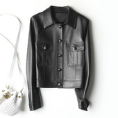 今年流行特惠2025海宁新款 皮衣短外套女春秋休闲小个子显瘦机车