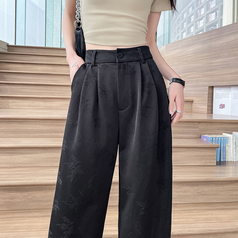 断码清仓醋酸阔腿裤女夏季薄款