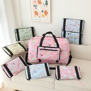 卡通折叠旅行包手提包行李袋大容量防水待产包登记包防水旅游包包