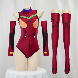 EVA明日香连体衣 凌波丽锦纶战斗服印花cosplay女装私房泳衣cos