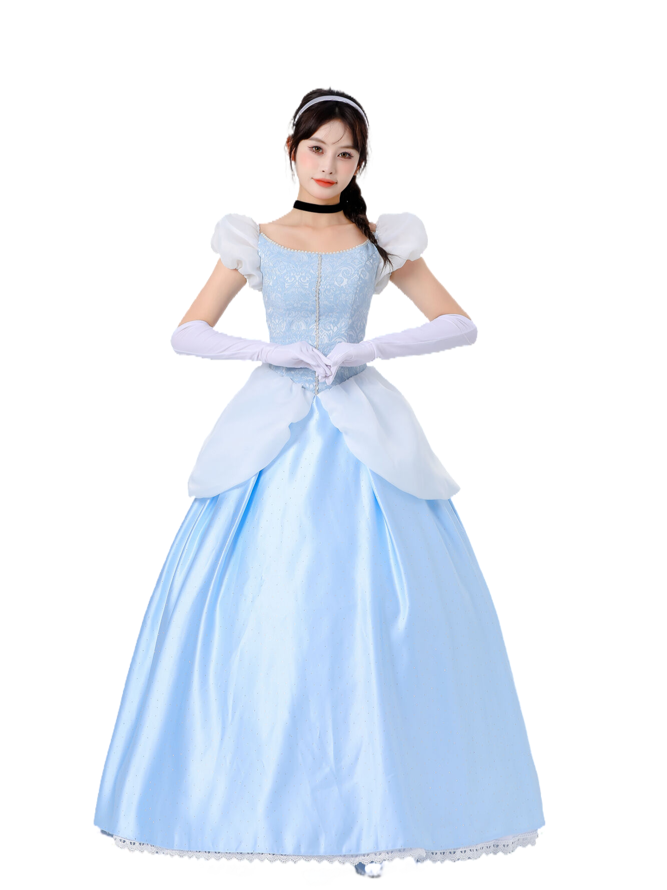 现货格林童话Disney迪士尼灰姑娘仙蒂公主裙演出服cos服装豪华版