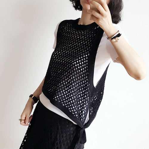 依人来2023年套头无袖上衣短款