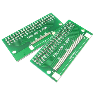 转接板 FPC 40p FFC转2.54直插 LCD座 1mm 0.5mm间距 双面 PCB板