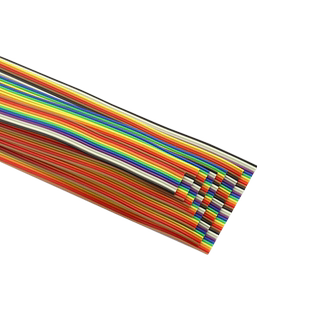 彩色排线1米杜邦线10p14/16/20/26/34/40P彩排线FC兼容1.27mm间距