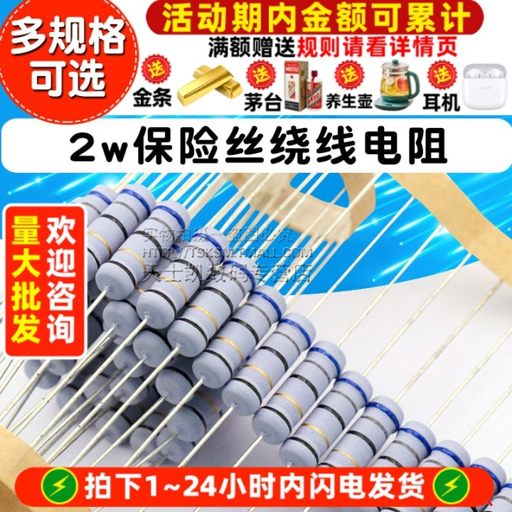 2w保险丝绕线电阻器5% 0.1R 专注元器件20年