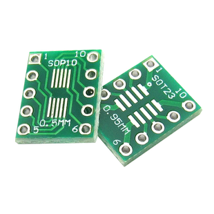 转接板 sot23 msop10 转dip10  0.5mm 0.95mm间距PCB转换板(10个)