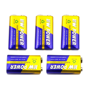 9v电池方块电池6F22方形碳性电池万用表万能表音响玩具麦克风遥控器体温枪9v叠层电池碱性九伏电池250mAh