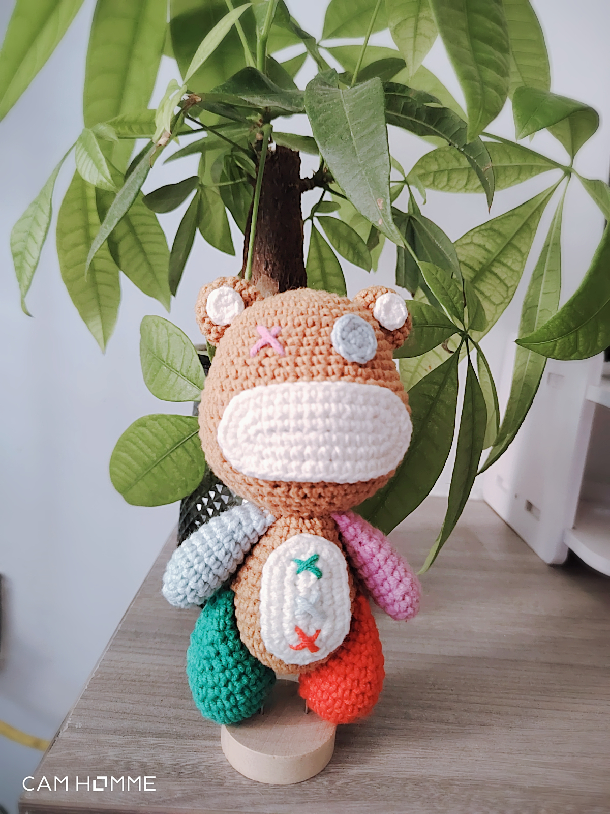 成品毛线钩织提伯斯熊暴力熊手工钩针情侣娃娃玩偶礼物定制包挂件