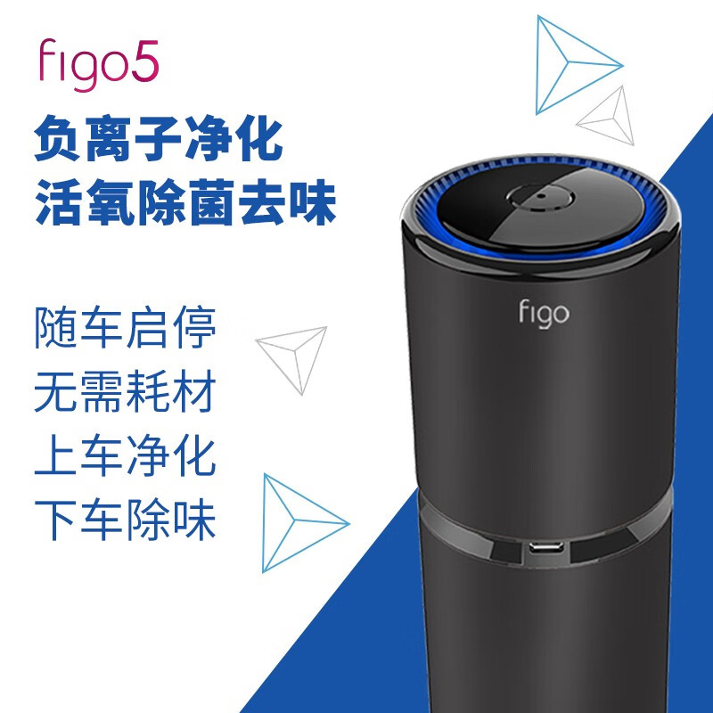 Figo5车载空气净化器负离子臭氧消毒杀菌新车除异味甲醛