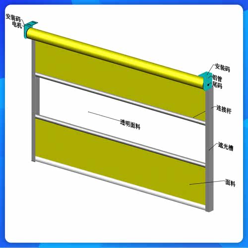 pvc防风防水电动卷帘透明挡风门自动升降门工业厂房仓库工厂车间