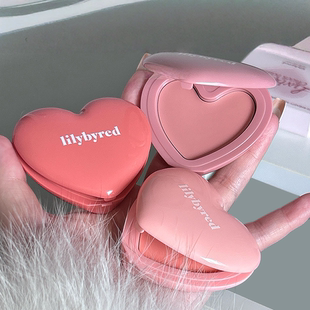 韩国Lilybyred爱心单色腮红膏02水光感自然粉色紫色膨胀色氛围感