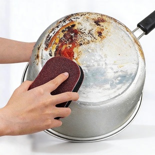 精钢砂百洁布金刚砂百洁布海绵擦洗锅刷锅神器锅底去油污厨房居家