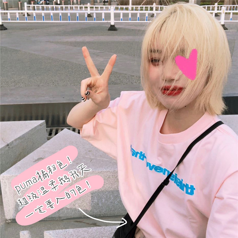 Summer new Barbie Pink Casual Short Sleeve T-shirt for female Japanese girl 6535 cotton