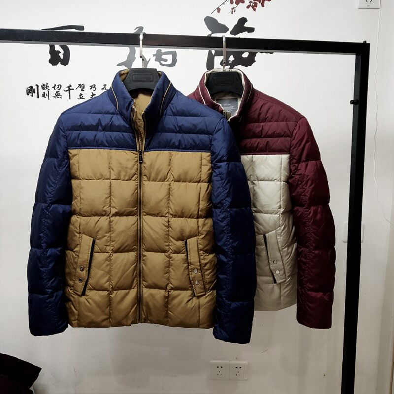 柜子900+!超值剪标尾货自留款男士立领90白鸭绒加厚保暖羽绒服男