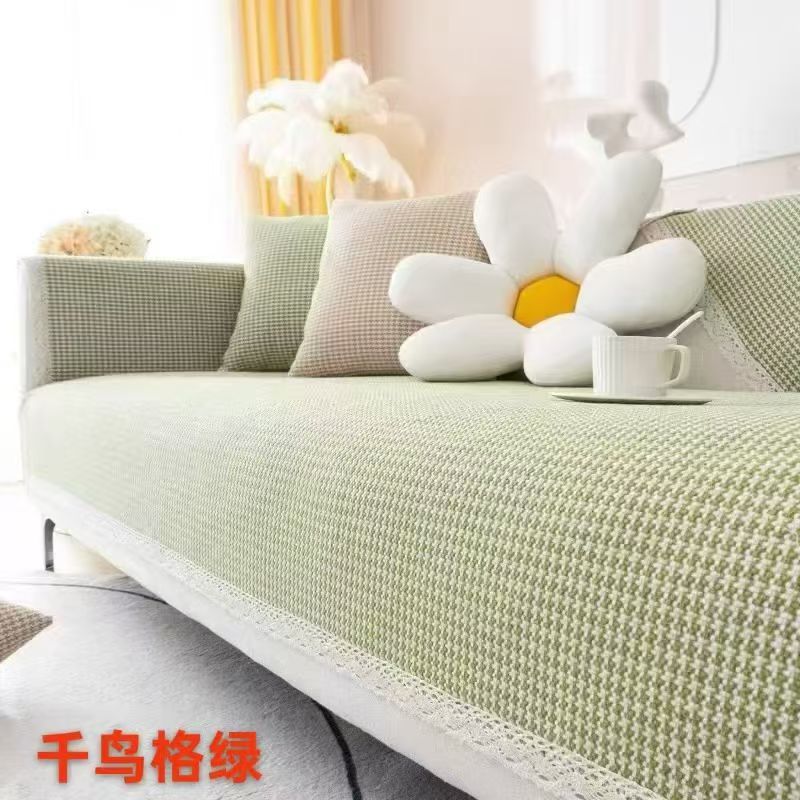 轻奢纯棉棉麻加厚的沙发垫