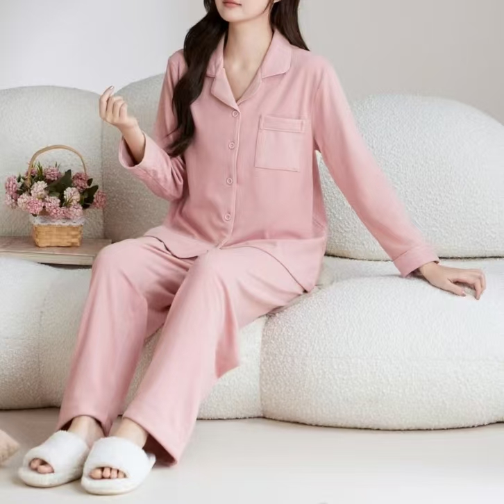 男女款秋冬加厚双面德绒睡衣套装