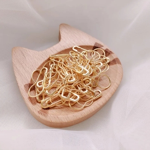 浅茉手工2022新品 钩棒针玩偶DIY辅助工具铜制葫芦扣记号扣50个装