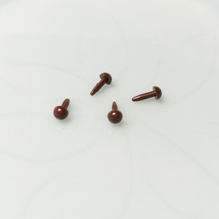 浅茉2021钩针DIY动物玩偶进口高品质直插圆形 咖色眼睛