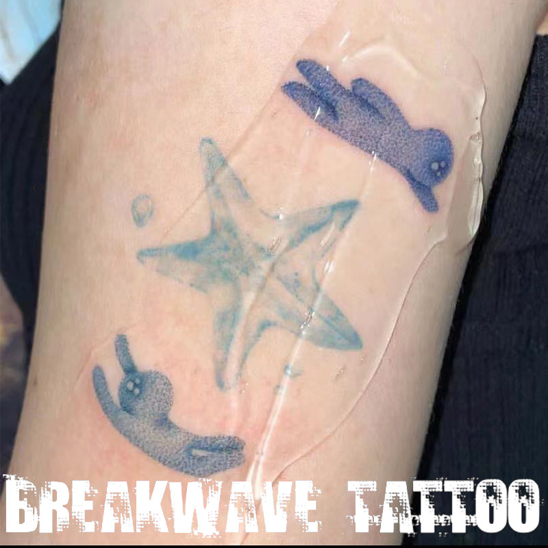 破浪潮经典款纹身贴ins风渐变点刺氛围感抽象光晕彩色精致流行,彩妆/香水/美妆工具,身体彩妆,淘宝优惠券,粉丝福利购,淘宝优惠卷