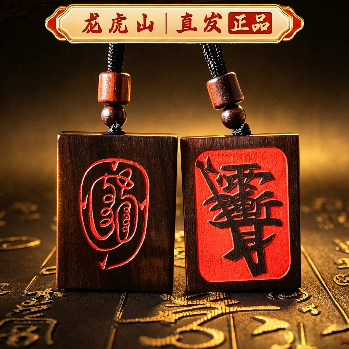 龙虎山直发雷击木金光咒无事牌