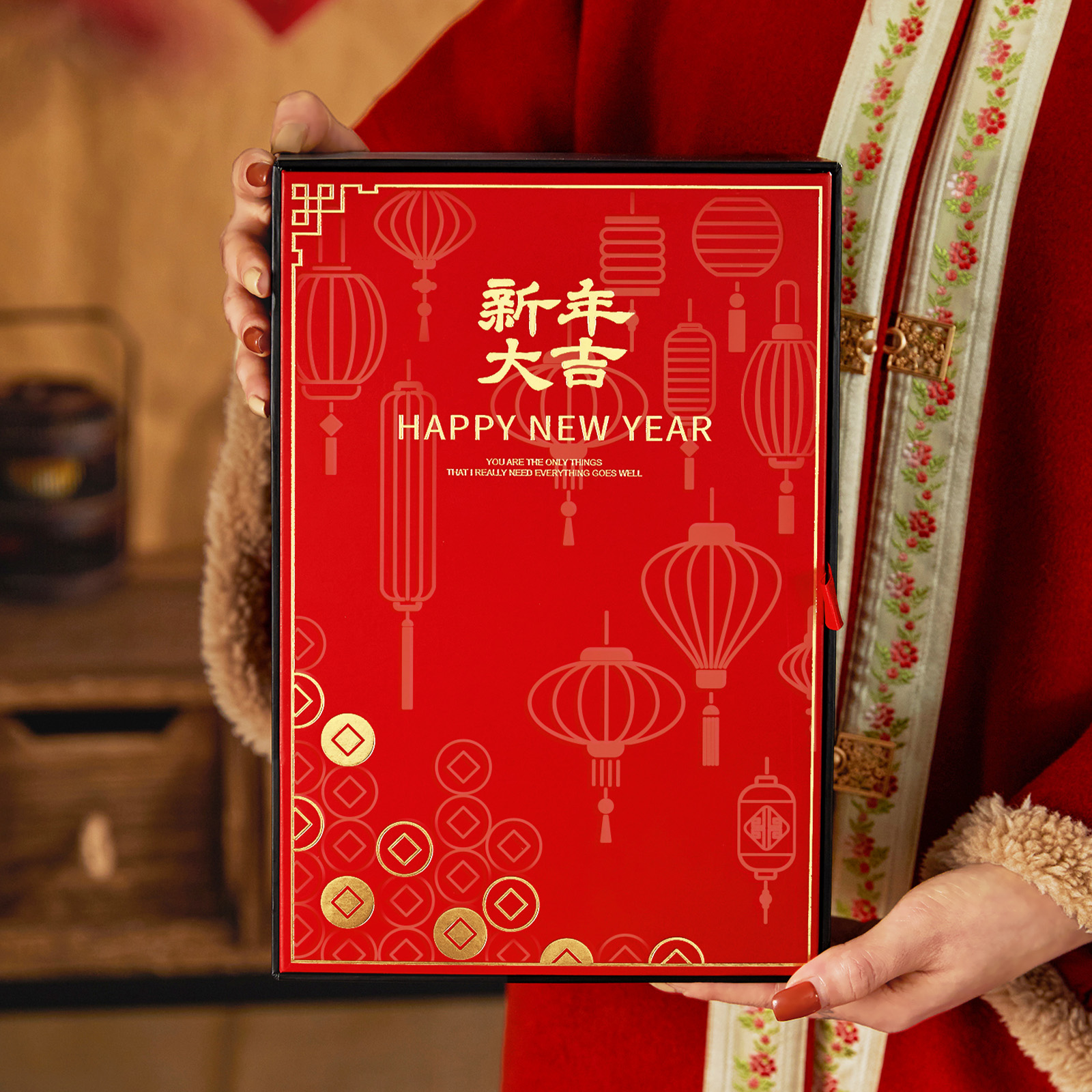 2026马年红色新年礼盒包装高端烘焙饼干糖果曲奇年货礼品盒空定制